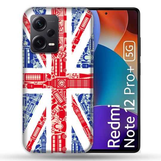 Coque Renforcée Pour Xiaomi Redmi Note 12 Pro Plus 5G Voyage Angleterre Blanc