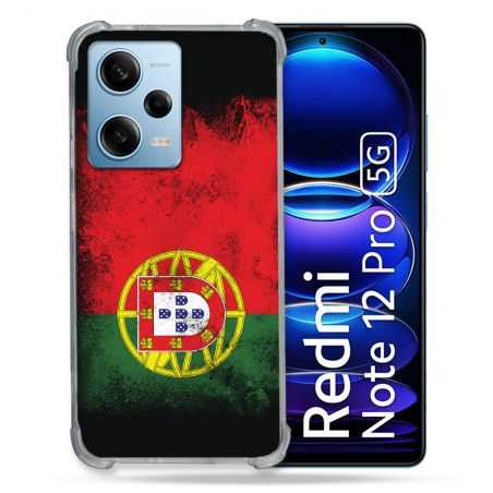 Coque Renforcée En Verre Trempé Pour Xiaomi Redmi Note 12 Pro 5G Voyage Portugal Drapeau