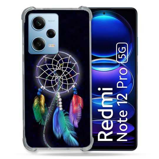 Coque Renforcée En Verre Trempé Pour Xiaomi Redmi Note 12 Pro 5G Zen Attrape Reve Multicolore