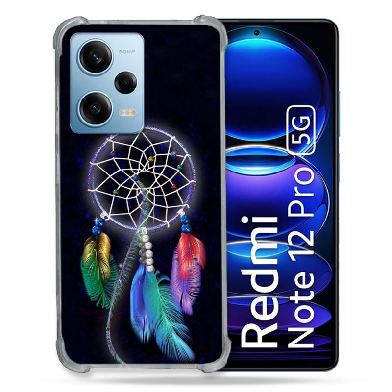 Coque Renforcée En Verre Trempé Pour Xiaomi Redmi Note 12 Pro 5G Zen Attrape Reve Multicolore