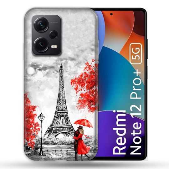 Coque Renforcée Pour Xiaomi Redmi Note 12 Pro Plus 5G Voyage France Paris Rouge