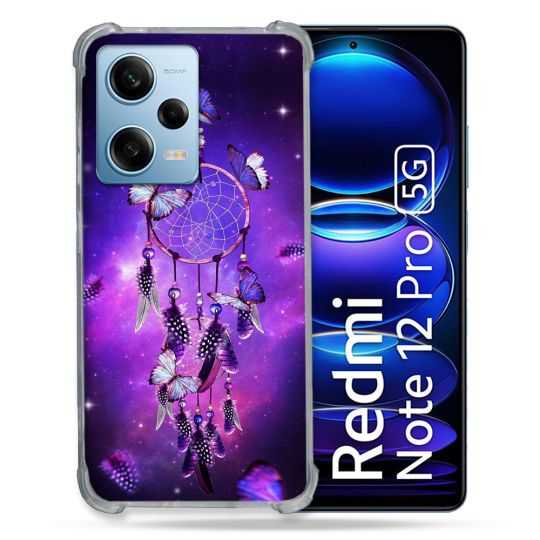 Coque Renforcée En Verre Trempé Pour Xiaomi Redmi Note 12 Pro 5G Zen Attrape Reve Papillon