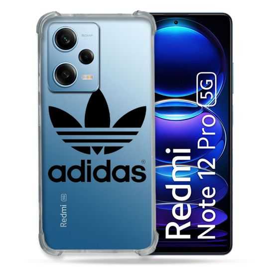 Coque Transparente Renforcée En Verre Trempé Pour Xiaomi Redmi Note 12 Pro 5G Adidas