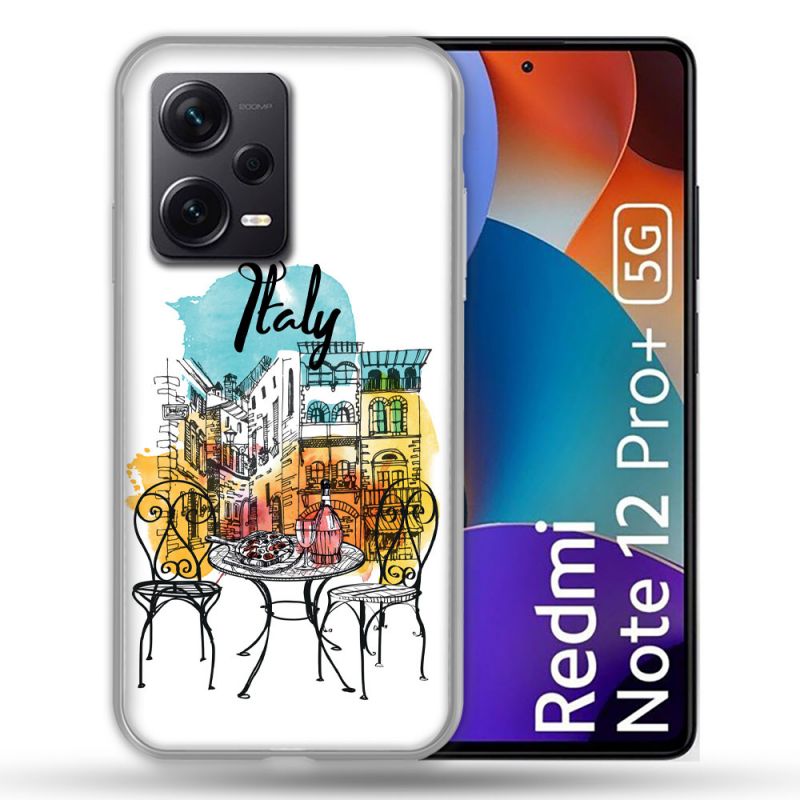Coque Renforcée Pour Xiaomi Redmi Note 12 Pro Plus 5G Voyage Italie Vintage
