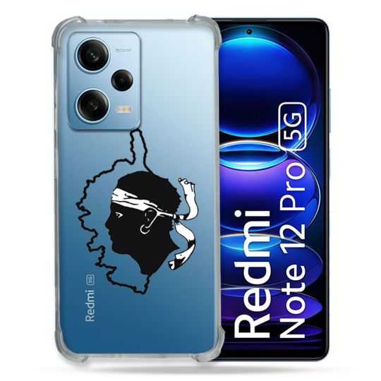 Coque Transparente Renforcée En Verre Trempé Pour Xiaomi Redmi Note 12 Pro 5G Corse