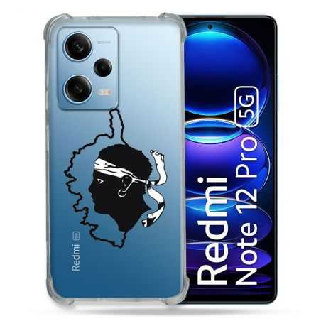 Coque Transparente Renforcée En Verre Trempé Pour Xiaomi Redmi Note 12 Pro 5G Corse