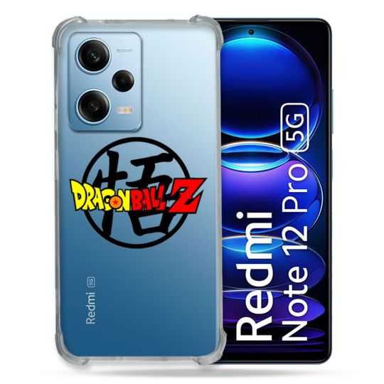 Coque Transparente Renforcée En Verre Trempé Pour Xiaomi Redmi Note 12 Pro 5G Dragon Ball Logo