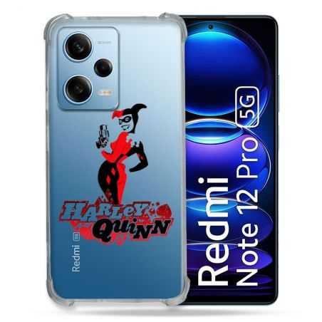 Coque Transparente Renforcée En Verre Trempé Pour Xiaomi Redmi Note 12 Pro 5G Harley Quinn