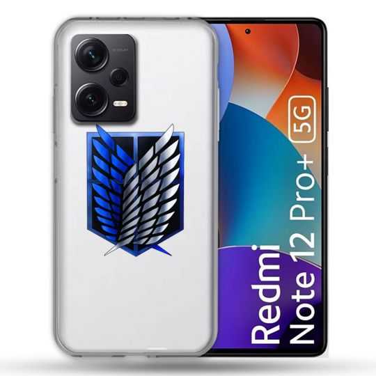 Coque Renforcée Transparente Pour Xiaomi Redmi Note 12 Pro Plus 5G Attaque Titan Logo