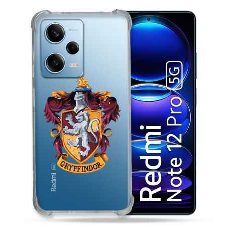 Coque Transparente Renforcée En Verre Trempé Pour Xiaomi Redmi Note 12 Pro 5G Harry Potter Griffindor