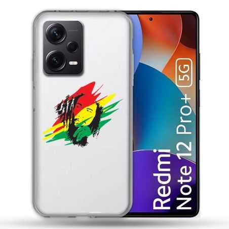 Coque Renforcée Transparente Pour Xiaomi Redmi Note 12 Pro Plus 5G Bob Marley Graf