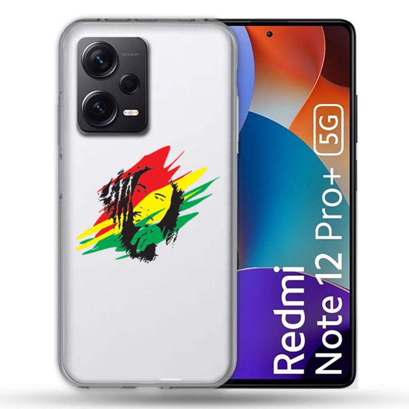 Coque Renforcée Transparente Pour Xiaomi Redmi Note 12 Pro Plus 5G Bob Marley Graf