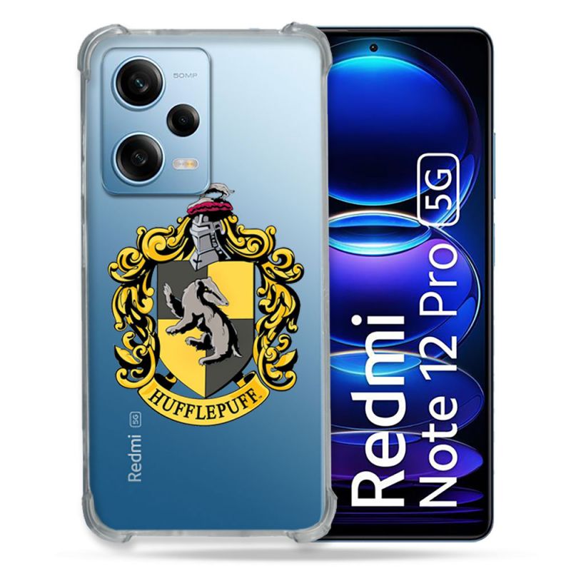 Coque Transparente Renforcée En Verre Trempé Pour Xiaomi Redmi Note 12 Pro 5G Harry Potter Hufflepuff