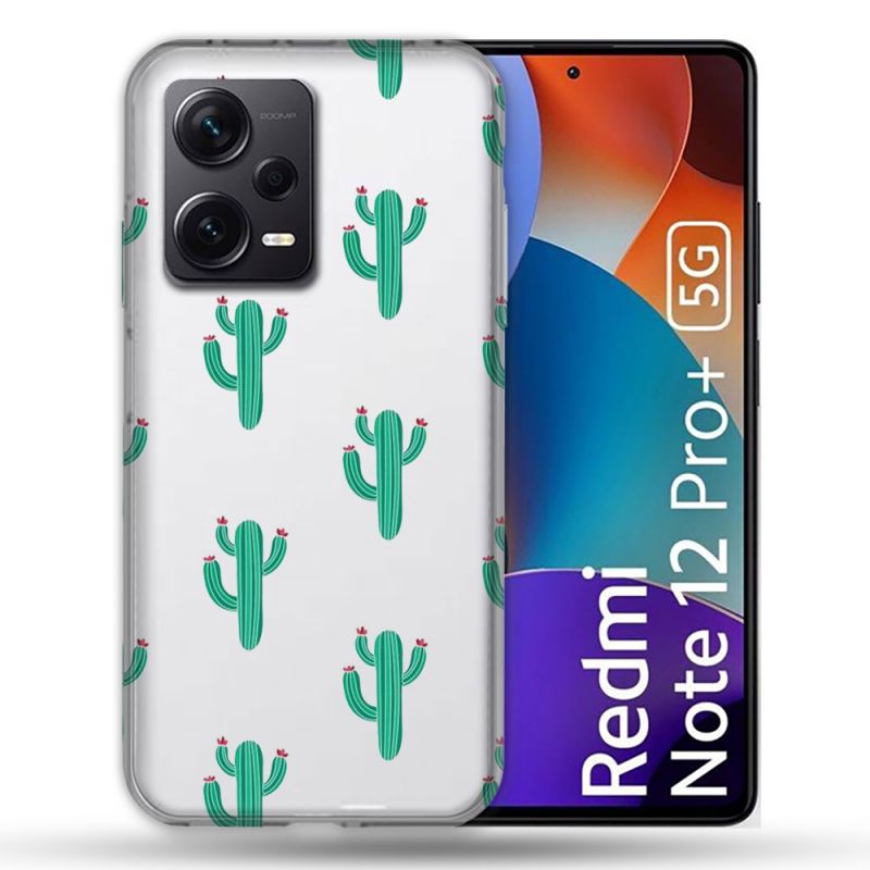Coque Renforcée Transparente Pour Xiaomi Redmi Note 12 Pro Plus 5G Cactus