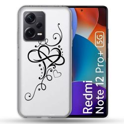 Coque Renforcée Transparente Pour Xiaomi Redmi Note 12 Pro Plus 5G Cœur infini