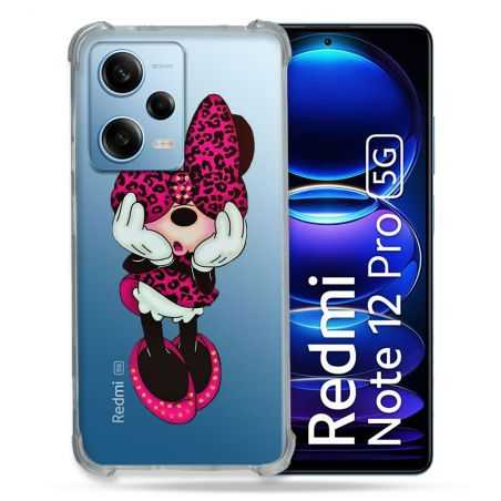 Coque Transparente Renforcée En Verre Trempé Pour Xiaomi Redmi Note 12 Pro 5G Minnie