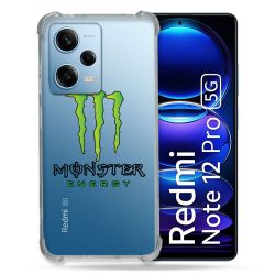 Coque Transparente Renforcée En Verre Trempé Pour Xiaomi Redmi Note 12 Pro 5G Monster Energy
