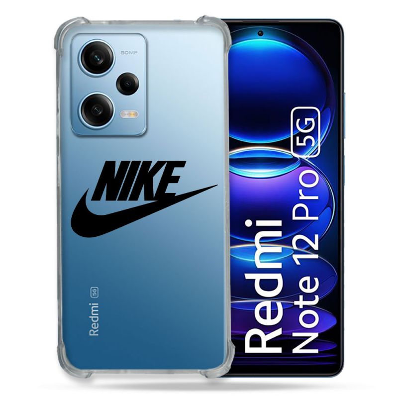 Coque Transparente Renforcée En Verre Trempé Pour Xiaomi Redmi Note 12 Pro 5G Nike