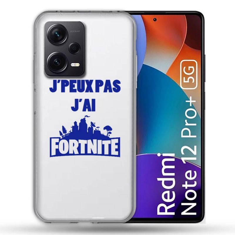 Coque Renforcée Transparente Pour Xiaomi Redmi Note 12 Pro Plus 5G Jpeux pas jai Fortnite