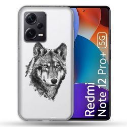 Coque Renforcée Transparente Pour Xiaomi Redmi Note 12 Pro Plus 5G Loup