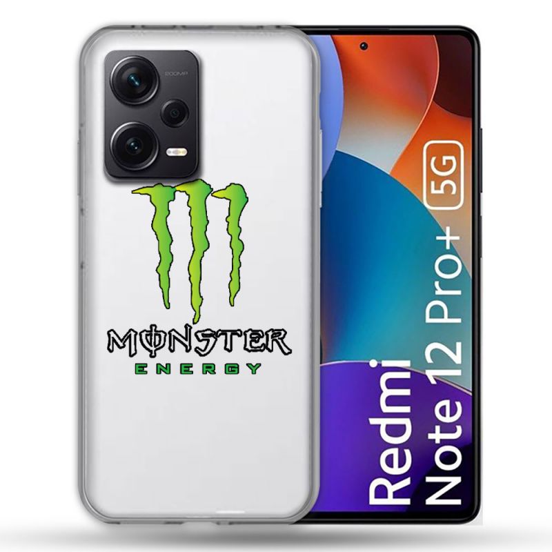 Coque Renforcée Transparente Pour Xiaomi Redmi Note 12 Pro Plus 5G Monster Energy