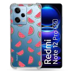 Coque Transparente Renforcée En Verre Trempé Pour Xiaomi Redmi Note 12 Pro 5G Pasteque
