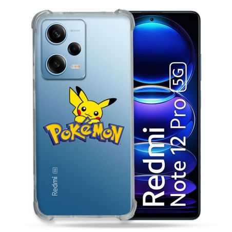 Coque Transparente Renforcée En Verre Trempé Pour Xiaomi Redmi Note 12 Pro 5G Pokemon