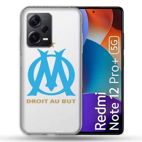Coque Renforcée Transparente Pour Xiaomi Redmi Note 12 Pro Plus 5G Olympique Marseille OM