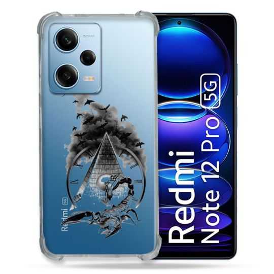 Coque Transparente Renforcée En Verre Trempé Pour Xiaomi Redmi Note 12 Pro 5G Scorpion