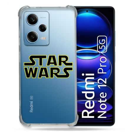 Coque Transparente Renforcée En Verre Trempé Pour Xiaomi Redmi Note 12 Pro 5G Star Wars