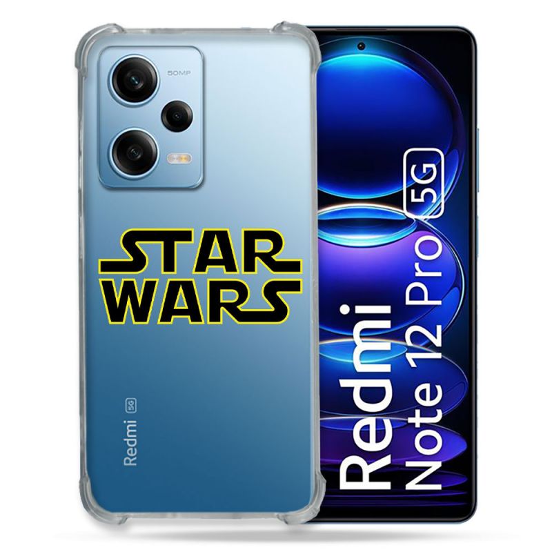 Coque Transparente Renforcée En Verre Trempé Pour Xiaomi Redmi Note 12 Pro 5G Star Wars
