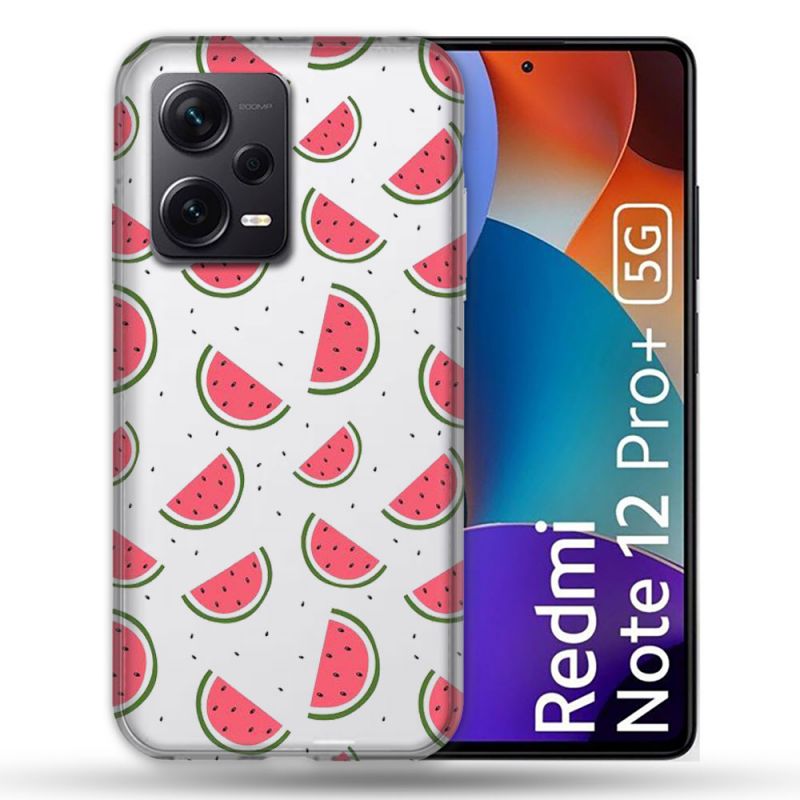 Coque Renforcée Transparente Pour Xiaomi Redmi Note 12 Pro Plus 5G Pasteque