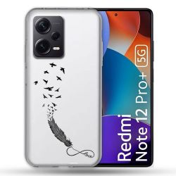 Coque Renforcée Transparente Pour Xiaomi Redmi Note 12 Pro Plus 5G Plume Infini