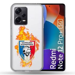 Coque Renforcée Transparente Pour Xiaomi Redmi Note 12 Pro Plus 5G Pompier Feu