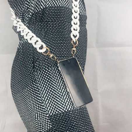 Coque Renforcée Transparente Pour Xiaomi Redmi Note 12 Pro Plus 5G Lanière / Cordon Anneaux Blanc