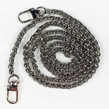 Coque Transparente Renforcée En Verre Trempé Pour Xiaomi Redmi Note 12 Pro 5G Lanière / Cordon Metal Serpent Argent