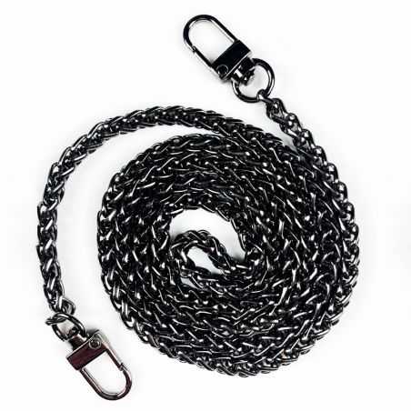 Coque Transparente Renforcée En Verre Trempé Pour Xiaomi Redmi Note 12 Pro 5G Lanière / Cordon Metal Serpent Noir