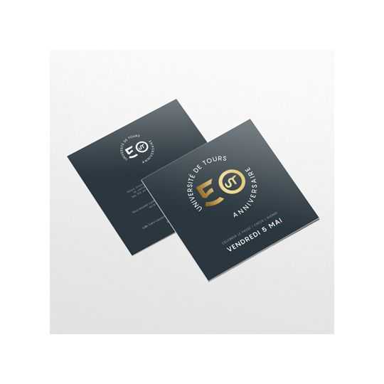 Carte invitation 350g/m2 couché mat