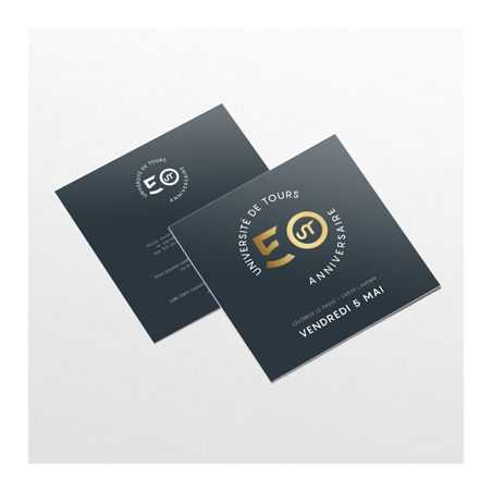 Carte invitation 350g/m2 couché mat