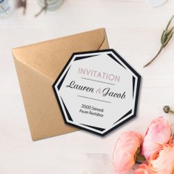 Carte invitation 350g/m2 couché mat