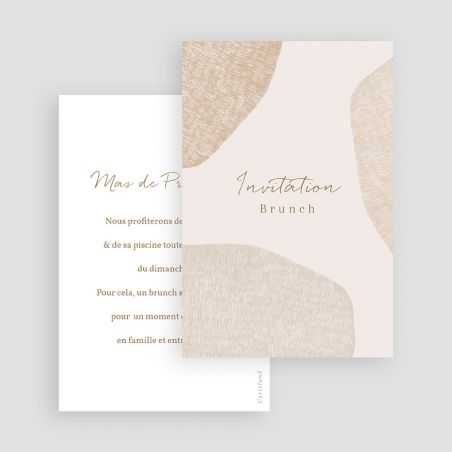 Carte invitation Ivoire gaufré 250g/m2