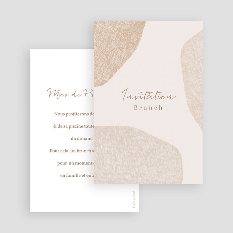 Carte invitation Ivoire gaufré 250g/m2