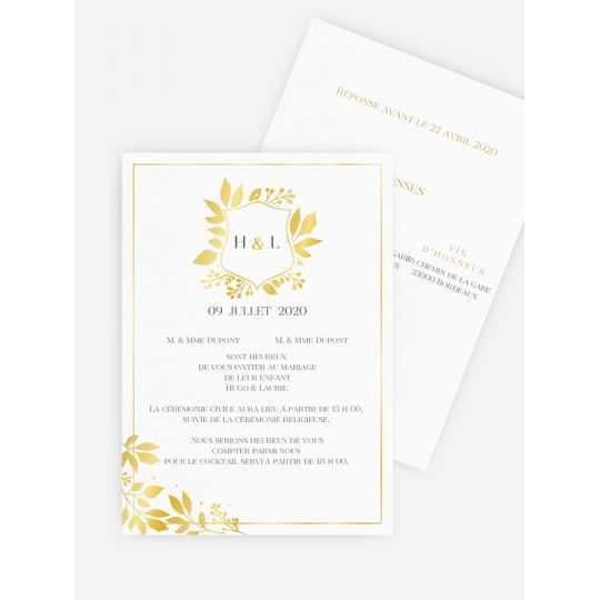 Carte invitation Bristol 250g/m2
