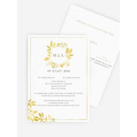 Carte invitation Bristol 250g/m2