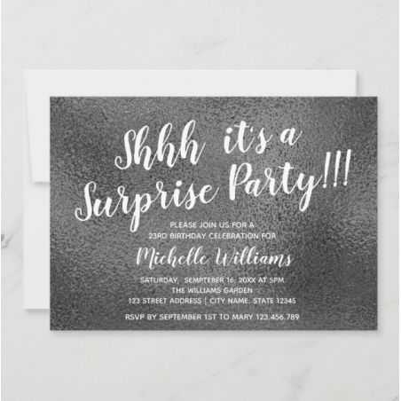 Carte invitation Metallic argent 300g/m2