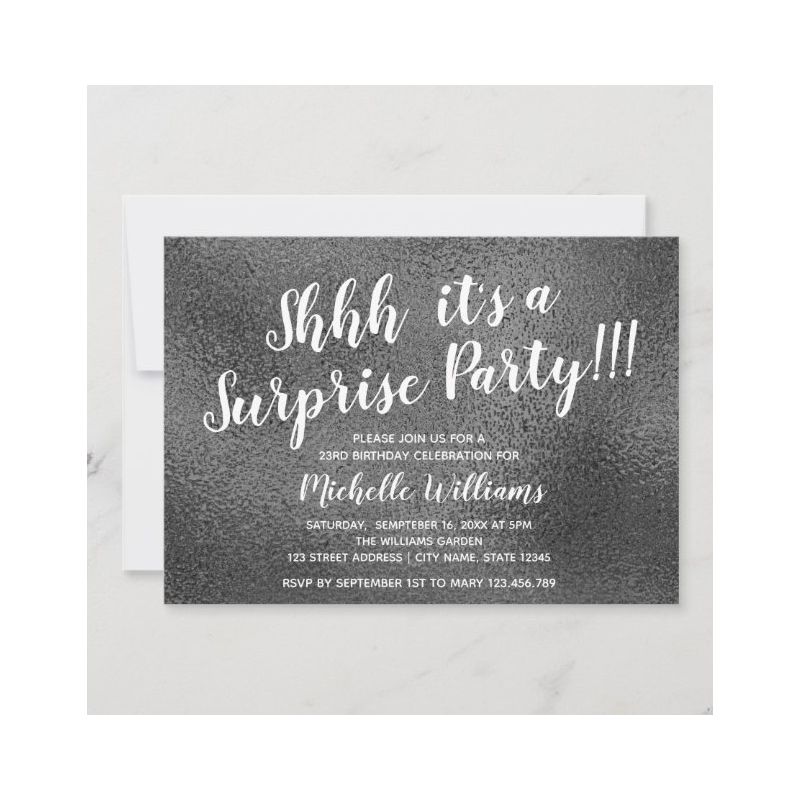 Carte invitation Metallic argent 300g/m2