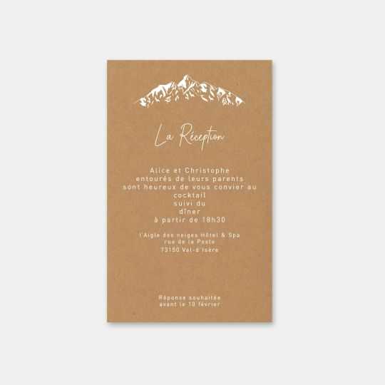 Carte invitation Kraft 300g/m2