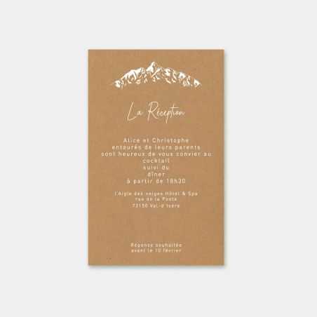 Carte invitation Kraft 300g/m2