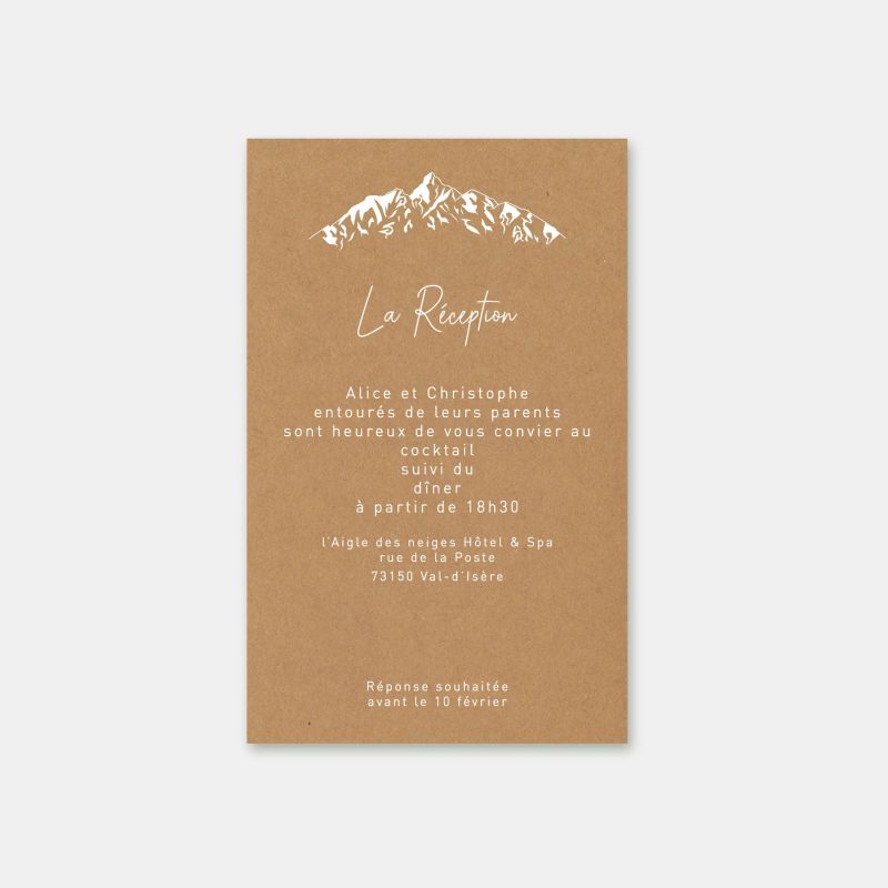 Carte invitation Kraft 300g/m2
