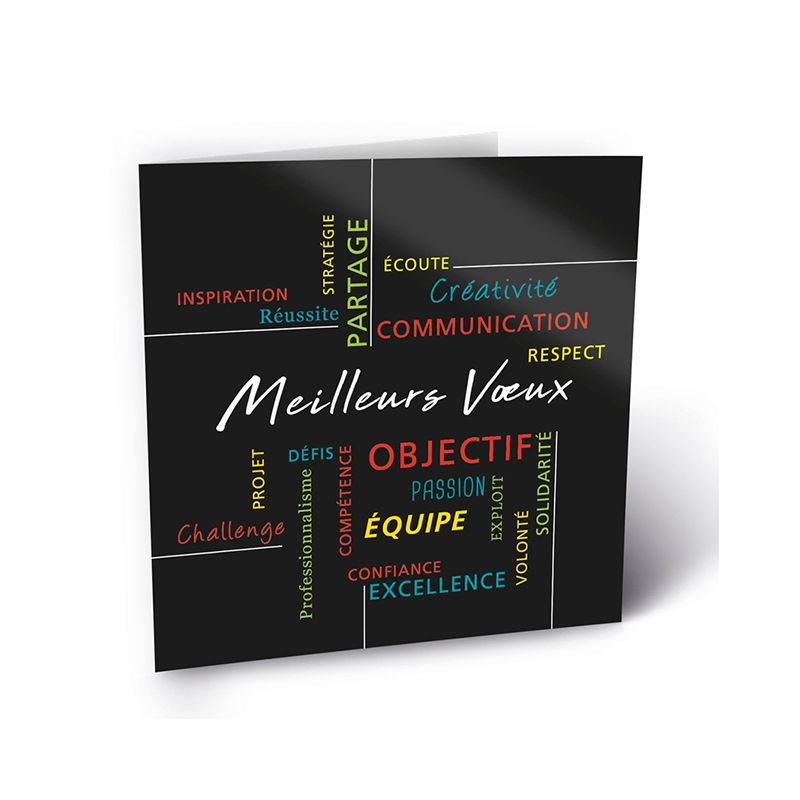 Carte de voeux 250g/m2 couché brillant